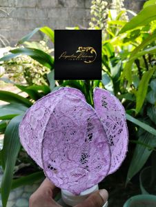 KELOPAK BUNGA / CUP BUNGA LAMPU HIAS MODEL TULIP BAHAN KAIN BRUKAT + FITINGAN