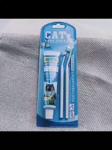 【AP AIMAYAPET】Cat Toothbrush Toothpaste Set Pet Vanilla Toothbrush For Small Medium Cat Teeth Care Cleaning Mouth Pet Accessories Pet Supplies