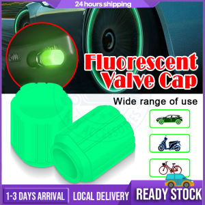Universal Mini Car Tire Valve Caps Wheel Hub Luminous Valve Stem Caps Fluorescent Tyre Nozzles Covers for Car Bike Motorcycle