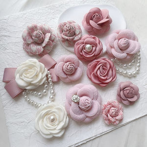 Pink Camellia Pearl Brooch Pin Fashionable Elegance Style Retro Feel Lapel Flower Womens Accessory Elegant Trendy Vintage