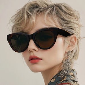 ZENOTTIC Womens Vintage Square Polarized Sunglasses UV Protection Fashion Acetate Shades Trendy Sun Glasses