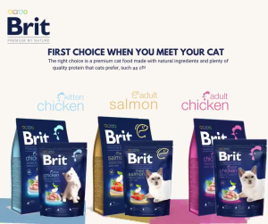 Brit Premium Cat Dry Food 1.5kg Low Grain Chicken Salmon Indoor Kitten Makanan Kucing Brit猫粮 Mochapet