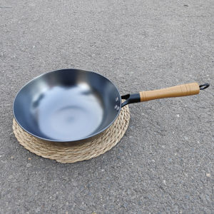 Traditional Style Home Use Iron Wok Non-Stick Pure Iron Cast Iron Stove Top And Induction Cooker Universal Flat Bottom Wok