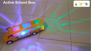Children toys Active School Bus / Travel Bus with Flash light and music Mainan Budak Bas Sekolah Bas Persiaran