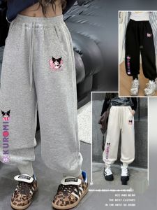 Thickened Fleece Childrens Sports Sweatpants Cartoon Kurokos Little Witch School Uniform Trousers Autumn Winter New Arrival