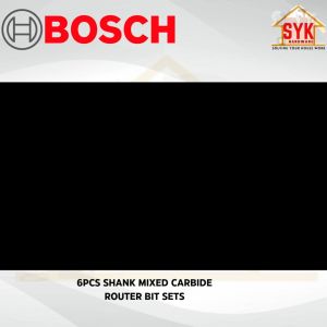 SYK Bosch 6pcs Shank Mixed Carbide Router Bit Sets Shank Trimmer Wood Trimmer Bit Sets - 2607017467 (New)