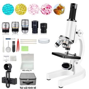Kính Hiển Vi Dành Cho Trẻ Em Và Người Lớn Độ Phóng Đại 40X-1000X Dụng Cụ Sinh Học Phức Hợp Dành Cho Trường Học Tại Nhà Học Tập Khoa Học Di Động Độ Phân Giải Cao