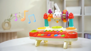 👶Kawdee👶เปียโนของเล่น 20In1 หมุนสนุก วงเล็บแบบถอดได้ ของเล่นเด็ก กดได้ มีเสียงเพลง มีไฟ