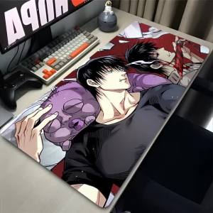 Bandai | Keyboard Desk Mat Gaming MousePad Non-slip J-jujutsu Kaisen Toji Fushiguro Large Mouse Pad Lock Edge Gamer XXL E-sports MousePad