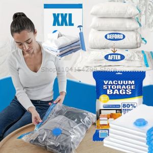 Vacuum Storage Bags 8-18Pc Space Saver Bag Travel Rechargable Air Pump Various Seal Bag Pump for Compress Clothe Blanket Luggage