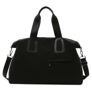 กระเป๋าถือทรงสี่เหลี่ยมลายสก็อตขนาดใหญ่สำหรับเดินทาง กระเป๋าสะพายข้างสำหรับผู้หญิง กระเป๋าใส่รองเท้าโยคะ กระเป๋าใส่ของสำหรับออกกำลังกาย กระเป๋าถือแบบลำลอง