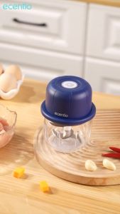 ECENTIO Chopper Mini 6 pisau 350ml Kaca Blender Portable Cope Bumbu Serbaguna
