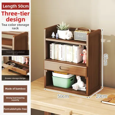 CHUJUN | Desk Bookshelf Office Multi-layer Storage Rack Home Indoor Small Bookcase
