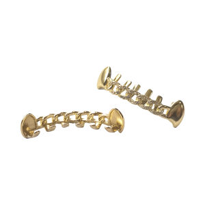 Hip-Hop Personality Fashion Chain Sharp Teeth Accessories Rap Style Suitable For Both Men And Women Festival Party Gifts