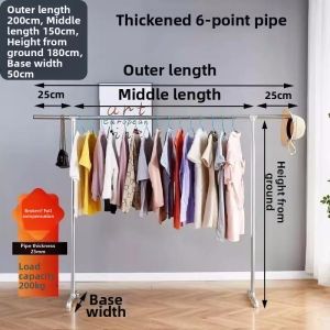 Zinc-plated Extra Thick Steel Clothes Drying Rack