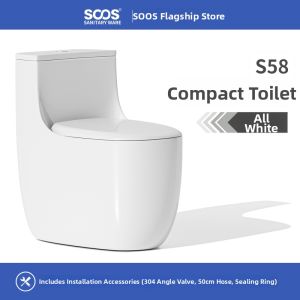 soos | Compact Toilet 60cm Quiet Siphonic Freeze Resistant