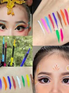 Bút Kẻ Mắt Màu Sắc Bền Màu Cho Nữ Không Phai Màu Chống Thấm Nước Đầu Mỏng Siêu Mịn Trắng Kẻ Mắt