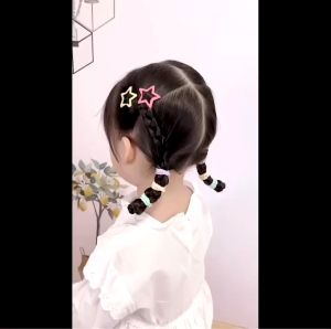 100pcs Colourful kid rubber High Elastic Small Rubber Getah Ikat Rambut Kid hair accessories finger rubber bag儿童彩色袋装