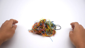 50PCS Bobbin Card Plastic / Gulungan Benang Sulam Rajut / Bobbin Card