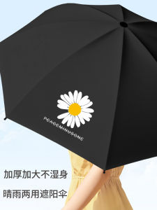 Mũi Khoan Cỡ Lớn Chống Nắng Chống Mưa Phong Cách Đơn Giản Mẫu Đi Dạo Chống Tia UV Chống Nước Họa Tiết Hoa Cúc Thủ Công