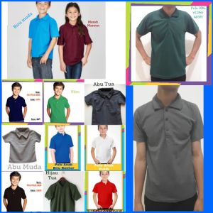 ( BISA COD ) Kaos Kerah polos anak - Kaos Kerah polos ALLSIZE
