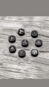 Gothic Punk Nordic Viking Mens Strong Magnet Magnetic Earrings Stainless Steel Non Piercing Ear Stud