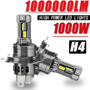 H4 Bi LED Powerful Lights CANBUS 1000W Hi/Lo Beam for Car Headlight Bulb Auto/Moto Turbo Led Lamps 12V 6000K Bright Fog Lights