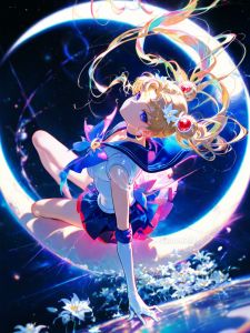 Kayou | 5D DIY Diamond Painting Kit Magical Girl Anime Style Sailor Moon Full Drill Rhinestone Mosaic Wall Decor Gift for Home Decor