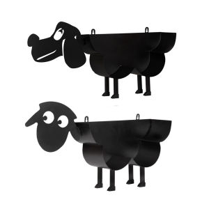 [Bside Tool Store] Animal Design Sheep Dog Toilet Paper Stand Free Standing Bathroom Accessories White Color