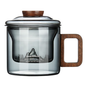 Kamjove | Tea Water Separation Heat Resistant Glass Cup