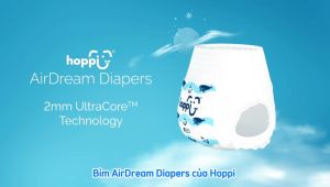 Thùng 4 Gói Tã / bỉm dán Hoppi AirDream Diaper số lượng NB 264 / S 224 / M 192 / L 160 miếng