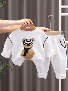 Bộ Đồ Trẻ Em Thời Trang Mùa Xuân Thu Cho Bé Trai Và Bé Gái Bộ Đồ Hai Mảnh Bằng Vải Cotton in Họa Tiết Hoạt Hình