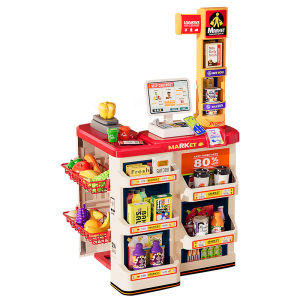 Yimi | Children Supermarket Simulation Toy Cash Register & Shopping Cart