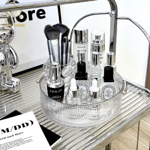 Dear Home ถาดหมุนอะคริลิค กล่องเก็บเครื่องสำอางค์อะคริลิค กล่องวางเครื่องสำอางหมูนี้เป็นเครื่องสำอางหมูนี้ที่มีกล่องวางเครื่องสำอางหมูนี้ที่มีความกว้าง 360° ที่สุด