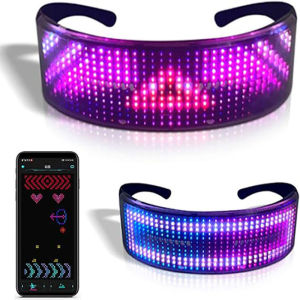 Shining Light up LED Glasses Bluetooth App Programmable Display Screen Rgb Luminous Glasses for Party Birthday Halloween