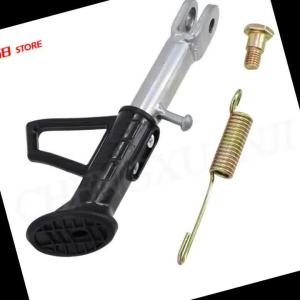 Black and White 16-18cm/18-20cm/20-22cm Motorcycle Side Parking Foot Support Kick Stand Metal and Nylon Accessories Side