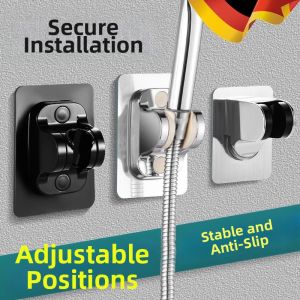 LUTUMEI | No-Drilling Adjustable Shower Head Bracket