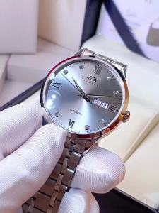 I & W นาฬิกาข้อมือกลไกไฮเอนด์สำหรับผู้ชายดั้งเดิมญี่ปุ่นกลไกนาฬิกา SEIKO แซฟไฟร์นาฬิกาข้อมือผู้ชายแสดงวันและวันที่เรืองแสงนาฬิกาผู้ชายเหล็กทั้งเรือนกันน้ำ