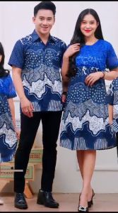 Outfit Couple Keluarga Berempat Ayah Ibu Anak Baju Batik Couple Keluarga Dress Anak Kemeja Anak Baju Pria Dress Premium
