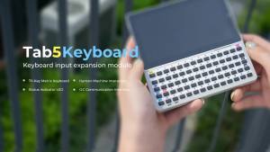 M5Stack | M5Stack Tab5 Keyboard 70 Key I2C Physical Keyboard Expansion Module for Tab5 with STM32F030C8T6 Chip RGB LEDs