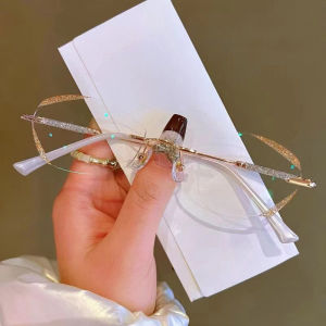 Kính Đọc Sách Không Gọng Cắt Kim Cương Dành Cho Nữ Chống Ánh Sáng Xanh Ống Kính Trong Suốt Thời Trang Kính Mắt Cao Cấp Dành Cho Người Trung Niên Và Người Cao Tuổi