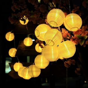 Lantern Ball String Light DIY Color Lantern Solar Fairy Lights Festival Lanterns Outdoor Waterproof Lantern Light Outdoor Chrismas Decor Lantern Solar String Lights Street Garland Solar Lamp For Chrismas Garden Decoration  Solar String Lights Waterproof