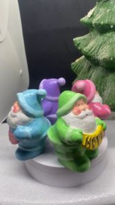 CHRISTMAS FIGURES - 7 CUTE SANTA CLAUS 3.5 INCHES