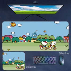 Sanrio | New Fashion Swimming Outdoor Picnic Hello Kitty Printed Rubber Mousepad Large Size Student Bracer Learning Writing Mat Table Mat