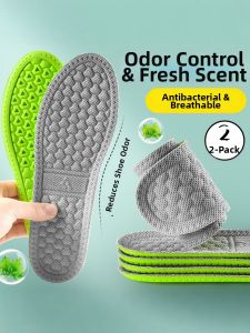 LINGMIAO | Anti-odor Fresh Smelling Sweat-absorbing Breathable Antibacterial Insoles for Men Summer