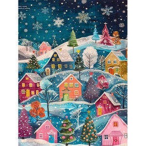 500/1000/1200/2000PCS Jigsaw Puzzle Winter Snowfall Tale Town Pattern Art For Adults Great Weekend Relaxation And Family Fun