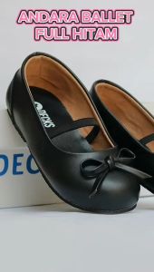 Decks Kids Sepatu Anak Perempuan Flate Shoes Pentopel Ballet Warna Hitam Andara Ballet Full Hitam Size 22 s/d 31