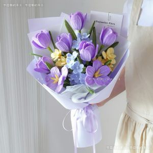 Bộ Đồ Thủ Công DIY Bó Hoa Bánh Kim Tự Làm Đạo Cụ Quà Tặng Ngày Nhà Giáo Bộ Đồ Thủ Công Sáng Tạo Dành Cho Trẻ Em Từ 3 Tuổi Trở Lên