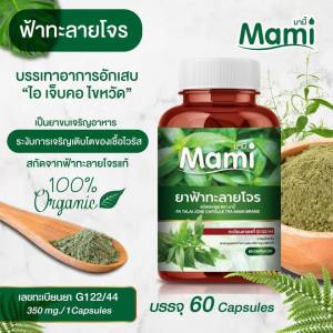 ยาฟ้าทะลายโจร 60 แคปซูล แก้ไข้แก้ร้อนในกระหายน้ำ ต้านไวรัส