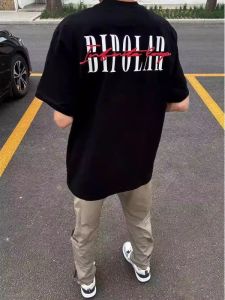 Extra Large 300 Pounds Fat Man American Style Heavyweight Black Short Sleeve T-Shirt Mens Summer Versatile Casual Top